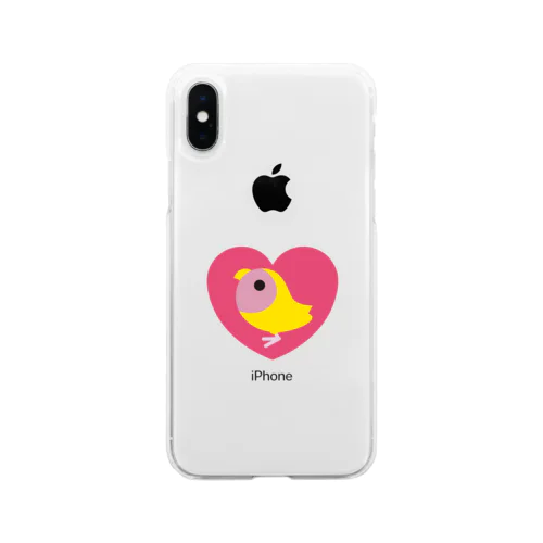 コザクラインコイエロー Soft Clear Smartphone Case