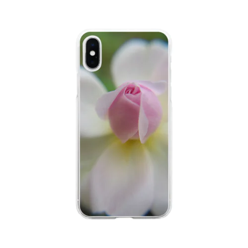 ぴんくの薔薇 Soft Clear Smartphone Case