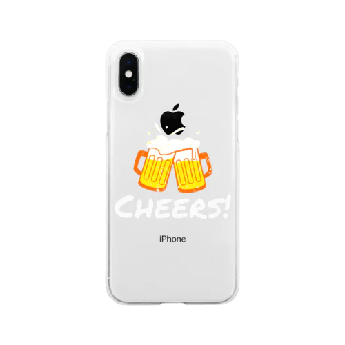 乾杯！ビール下さい（英語） Soft Clear Smartphone Case