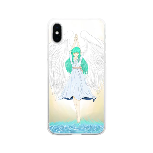 天使 Soft Clear Smartphone Case