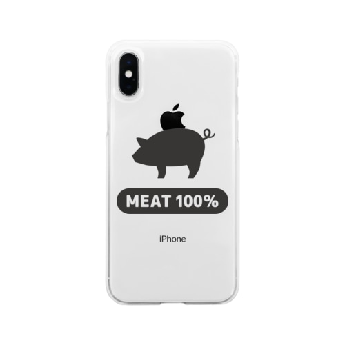 ミート100％ Soft Clear Smartphone Case
