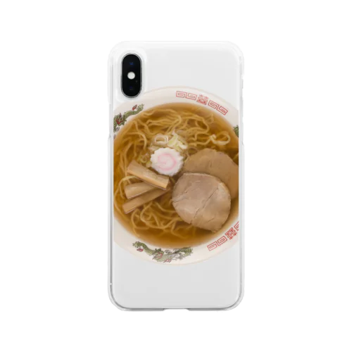 ラーメン醤油 Soft Clear Smartphone Case