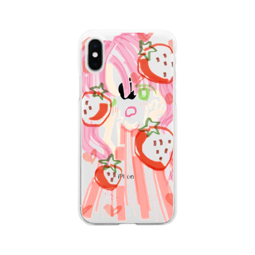 いちごらぶちゃん。 Soft Clear Smartphone Case