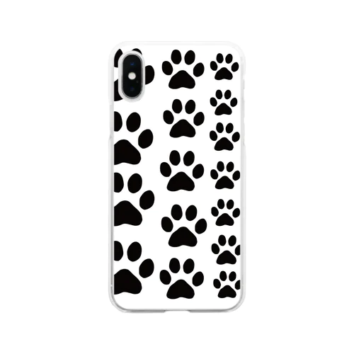 犬の肉球　スマホケース Soft Clear Smartphone Case