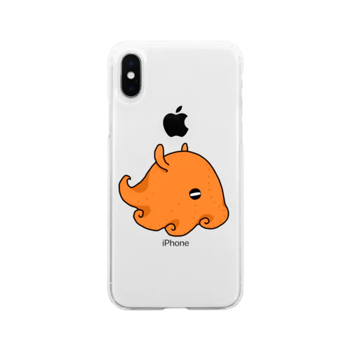 メンダコのメンジロウ Soft Clear Smartphone Case