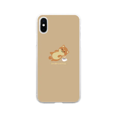 しば珈琲 Soft Clear Smartphone Case