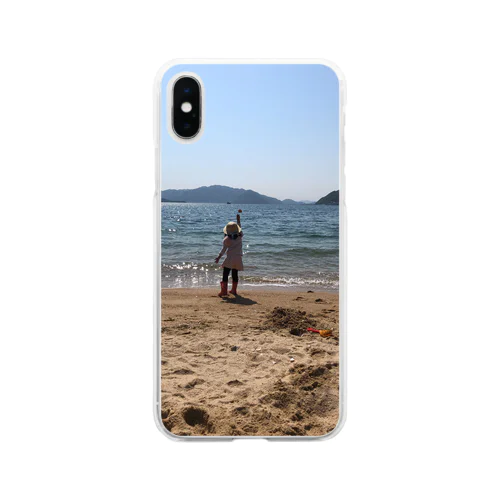 海と少女 Soft Clear Smartphone Case