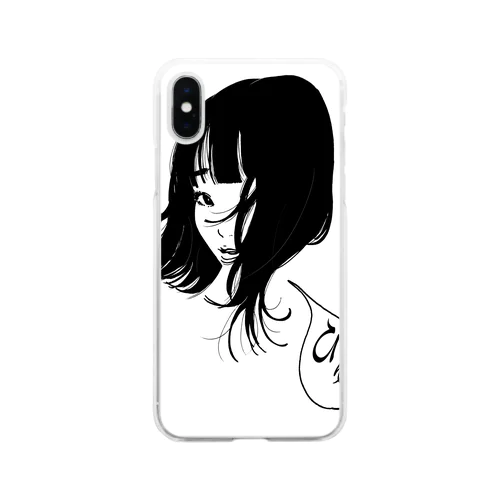 ひゅっ Soft Clear Smartphone Case