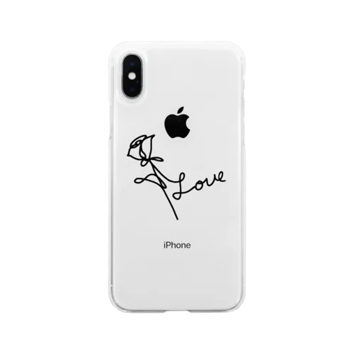 Love Rose Soft Clear Smartphone Case