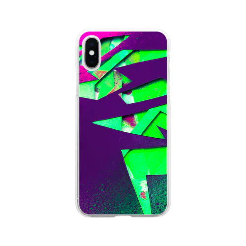  Full graphic Stencil GREEN Soft Clear Smartphone Case