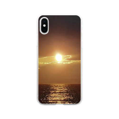 夕暮れ 「一日の終わり」 Soft Clear Smartphone Case