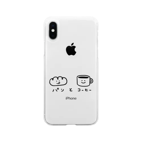 パンとコーヒー Soft Clear Smartphone Case