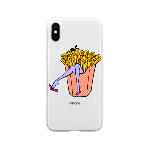 誘惑の🍟フライドポテト　 Soft Clear Smartphone Case