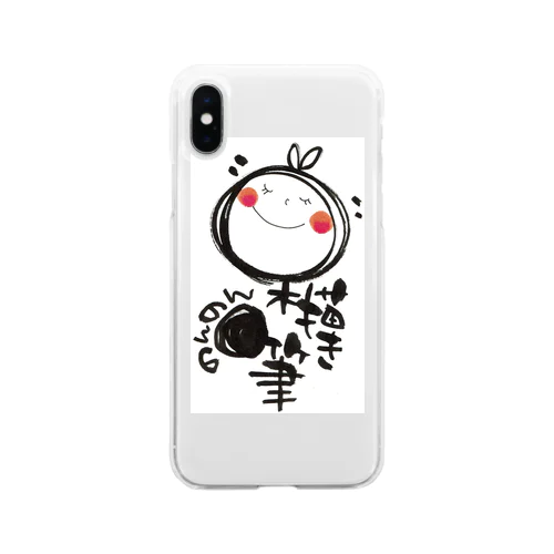 のんのんロゴ Soft Clear Smartphone Case