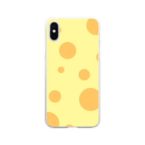 四角なチーズ Soft Clear Smartphone Case