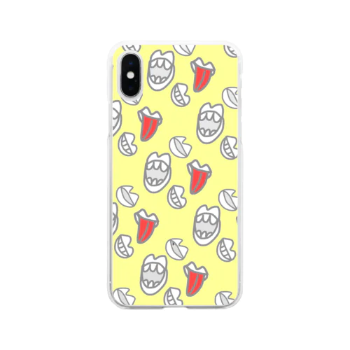 laughing！【イエロー】 Soft Clear Smartphone Case