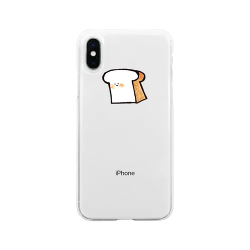 食パン。 Soft Clear Smartphone Case