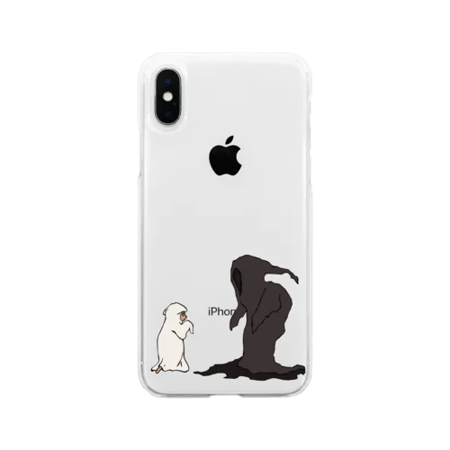 オバケとの遭遇 Soft Clear Smartphone Case