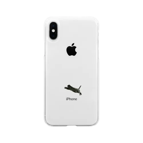 リアル黒猫2 Soft Clear Smartphone Case