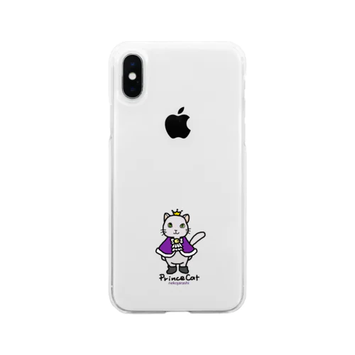 ねこの王子様＊紫 Soft Clear Smartphone Case