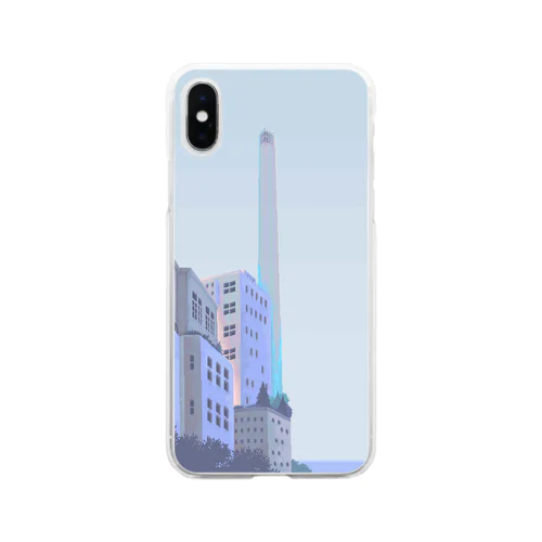 Seaside tower Soft Clear Smartphone Case