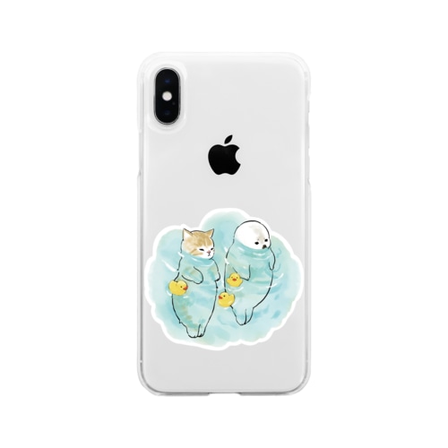海とにゃんこ Soft Clear Smartphone Case
