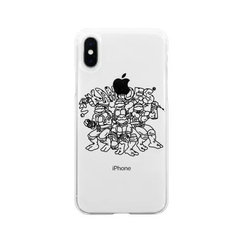 突然変異体の亀たち。（字無し）　 Soft Clear Smartphone Case