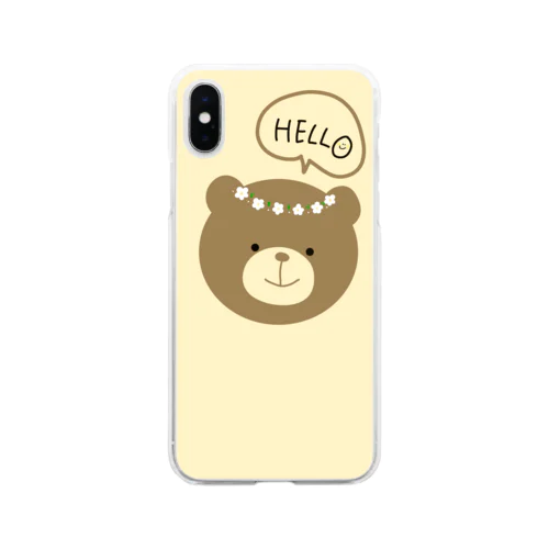 花かんむりクマさん♡ Soft Clear Smartphone Case