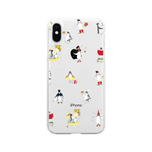 たのしいペンギン Soft Clear Smartphone Case