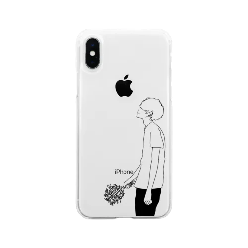 ドライフラワー Soft Clear Smartphone Case