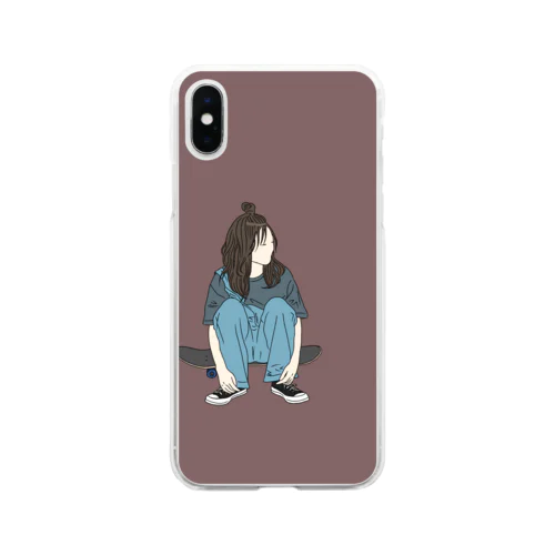 sk8er girl 3 Soft Clear Smartphone Case