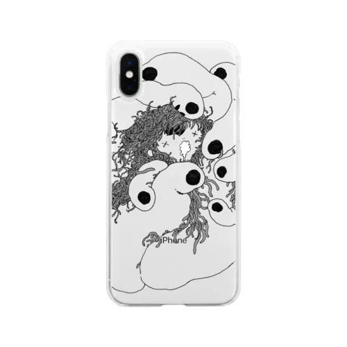 てのひらでもがく Soft Clear Smartphone Case