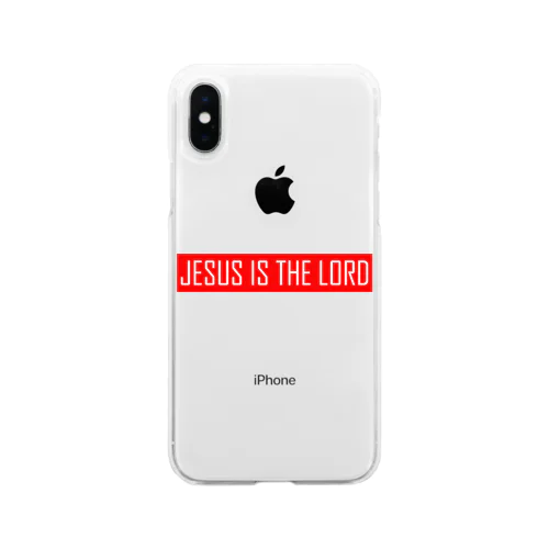 JESUS IS THE LORD （赤） ソフトクリアスマホケース