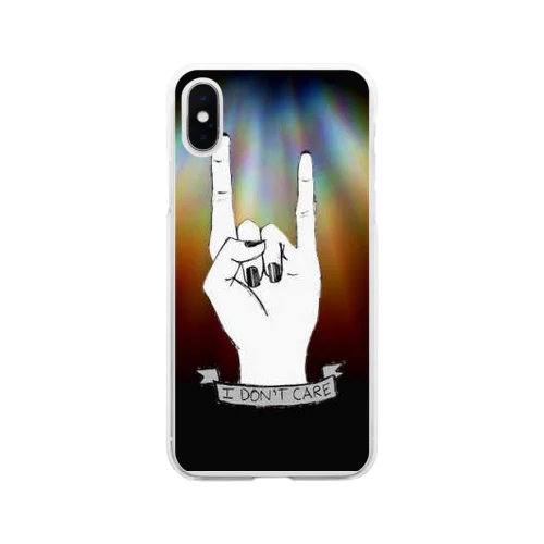 I DON'T CARE Soft Clear Smartphone Case
