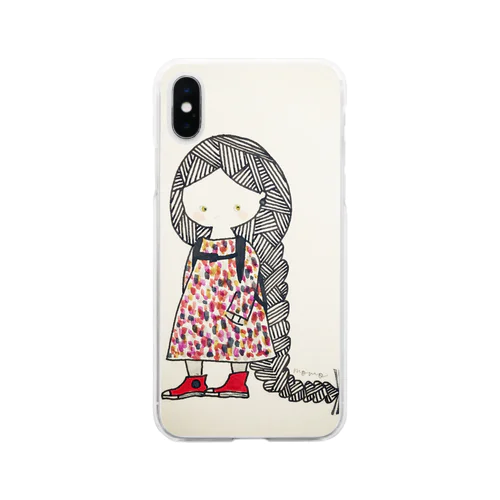 colourful girl Soft Clear Smartphone Case