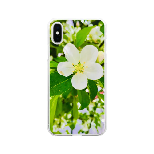 リンゴの花 Soft Clear Smartphone Case