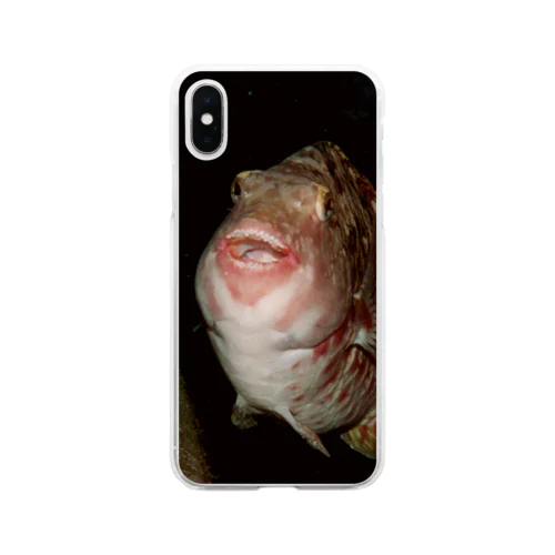 魚　正面 Soft Clear Smartphone Case