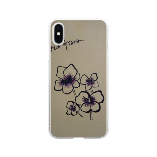 謎の花 Soft Clear Smartphone Case