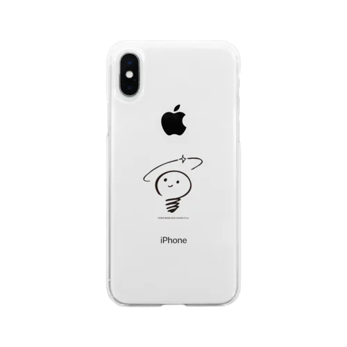 あかるいみらいけんきゅうじょのロゴ Soft Clear Smartphone Case