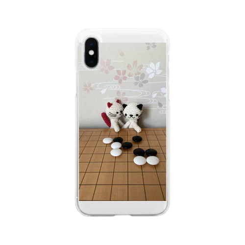 にゃんGOくんと耳赤の一手ちゃん Soft Clear Smartphone Case