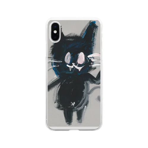 くろねこ Soft Clear Smartphone Case