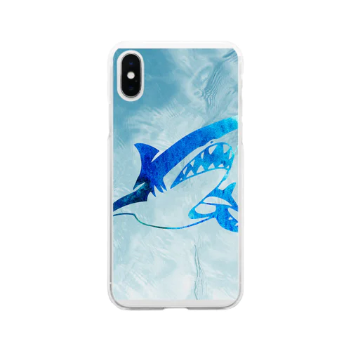 サメ Soft Clear Smartphone Case