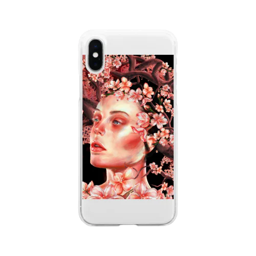 cherry blossoms Soft Clear Smartphone Case
