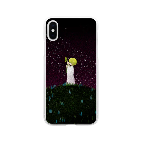 ひまわりとの夜 Soft Clear Smartphone Case