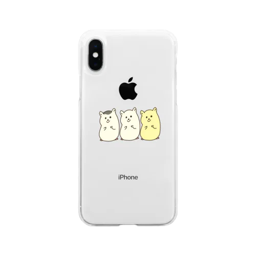 3匹のハムちゃん Soft Clear Smartphone Case