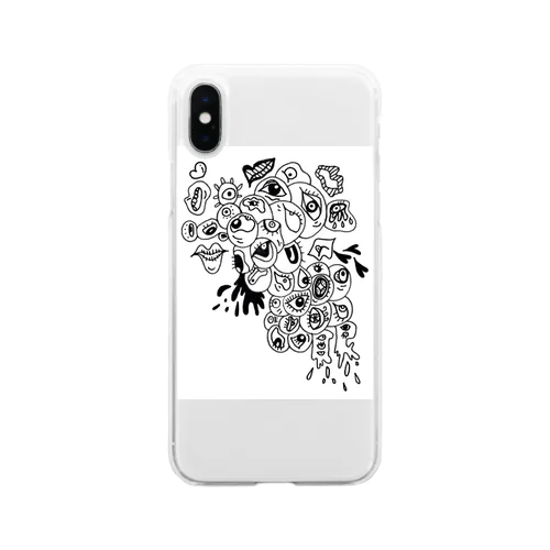 めだま Soft Clear Smartphone Case