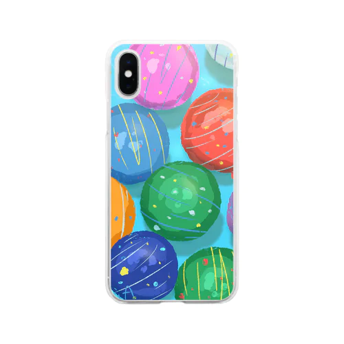 夏祭り(ヨーヨー) Soft Clear Smartphone Case