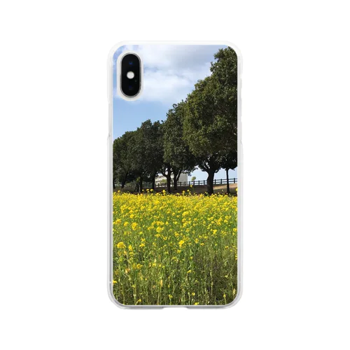 菜の花畑 Soft Clear Smartphone Case