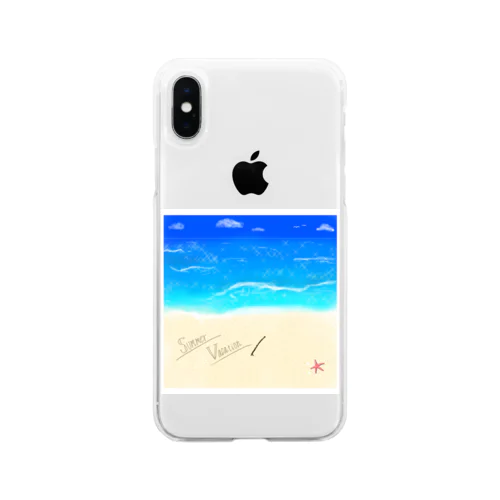 summer vacation Soft Clear Smartphone Case