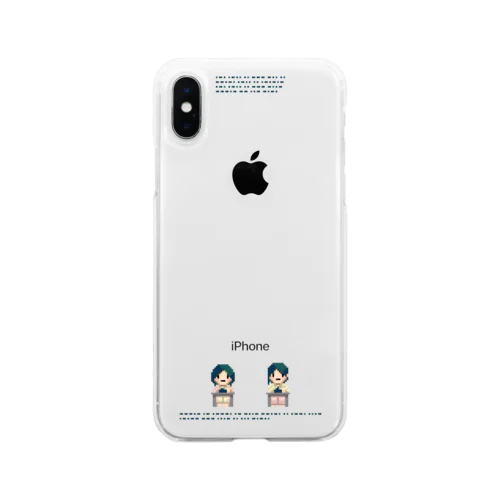 「テレグラキ」ドットデザイン Soft Clear Smartphone Case